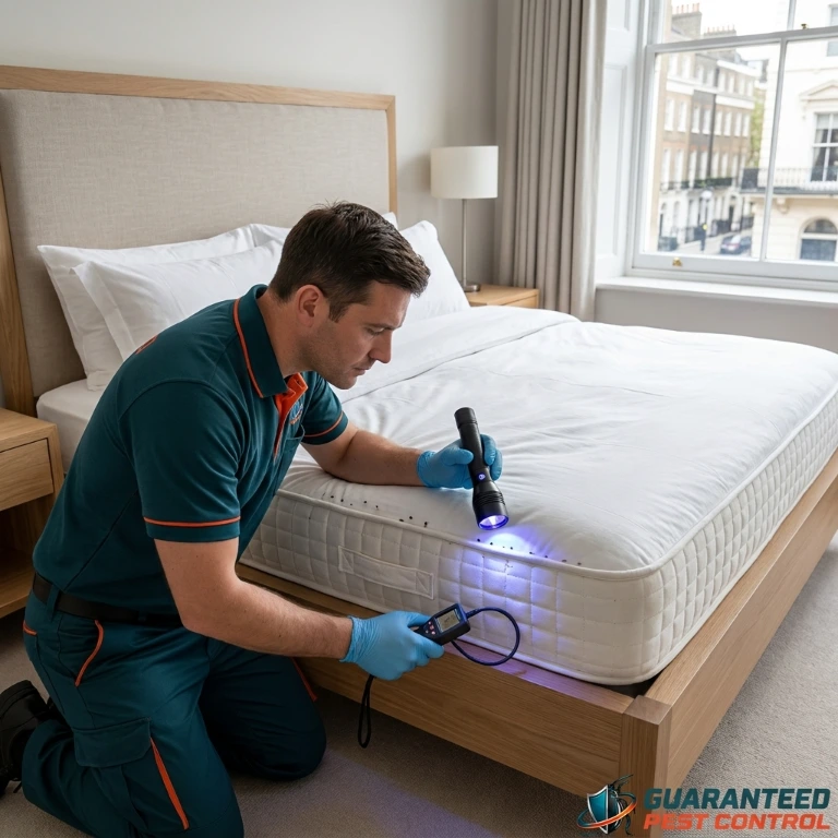 Rat and mouse control technician proofing a London home
