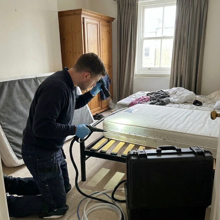 Rat and mouse control technician proofing a London home