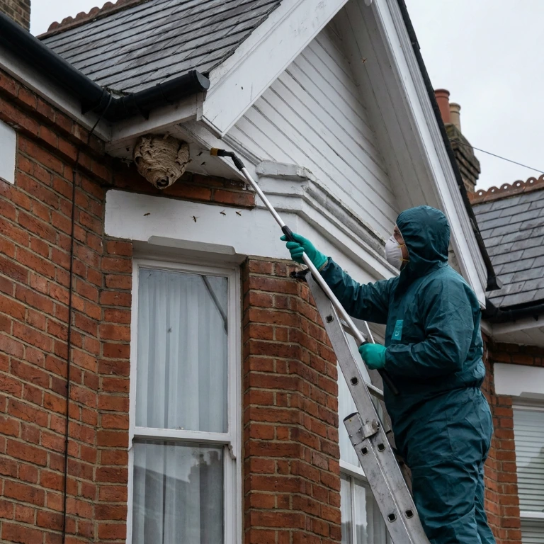 Rat and mouse control technician proofing a London home